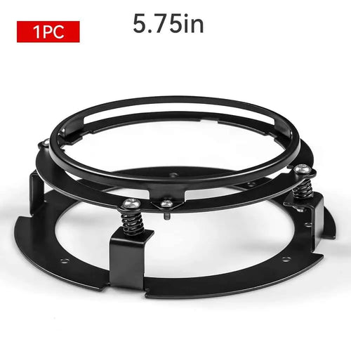 Black 5.75" Motorcycle Headlight LED Projection Lamp With Angel Ring