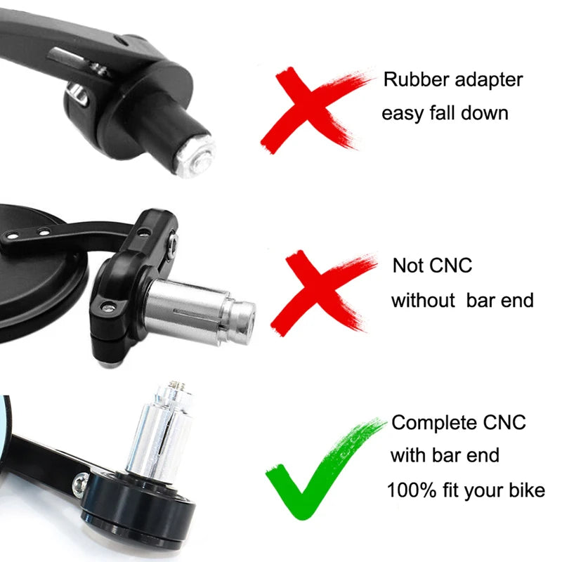 Bar End Side Mirrors