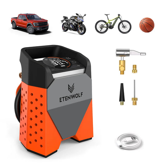 Tire inflator pump, air compressor, ultra-fast inflation,