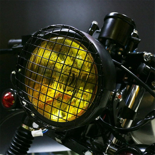 6.5" Universal Headlight Protector Retro Grill Light